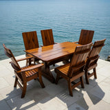 Wooden Modern Dining Set for 6 with 6' Table