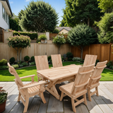 Wooden Modern Dining Set for 6 with 5' Table