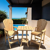 Poly-Luxe Recycled Plastic Bar Height Bistro Chair