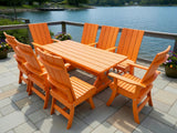 Poly-Luxe Modern Dining Set for 8 with 6' Table