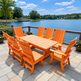 Poly-Luxe Modern Dining Set for 8 with 6' Table