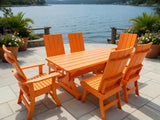 Poly-Luxe Modern Dining Set for 6 with 5' Table