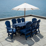 Poly-Luxe Dining Set for 8 with 6' Trestle Table