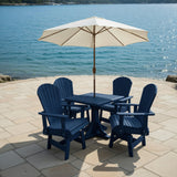 Poly-Luxe Dining Set for 4 with Pedestal Table