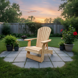Wooden Royal Upright Reclining Adirondack Chair, easiest to get in and out of, partial kit(Large)