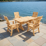 Wooden Modern Dining Set for 4 with 5' Table