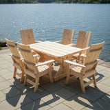 Wooden Modern Dining Set for 6 with 5' Table