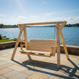 Wooden Family Porch Swing with Frame