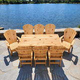 Dining Set for 8 with 6' Trestle Table