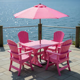 Poly-Luxe Dining Set for 4 with 4' Trestle Table