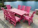 Poly-Luxe Modern Dining Set for 8 with 6' Table