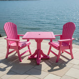 Poly-Luxe Dining Set for 2 with Pedestal Table