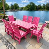Poly-Luxe Modern Dining Set for 8 with 6' Table