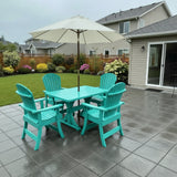 Poly-Luxe Dining Set for 4 with 4' Trestle Table