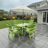 Poly-Luxe Dining Set for 4 with 4' Trestle Table