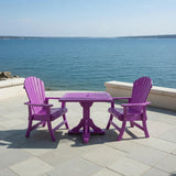 Poly-Luxe Dining Set for 2 with Pedestal Table