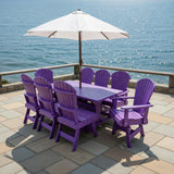 Poly-Luxe Dining Set for 8 with 6' Trestle Table