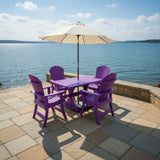 Poly-Luxe Dining Set for 4 with 4' Trestle Table