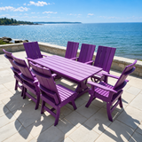 Poly-Luxe Modern Dining Set for 8 with 6' Table