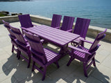 Poly-Luxe Modern Dining Set for 8 with 6' Table