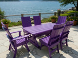 Poly-Luxe Modern Dining Set for 6 with 5' Table