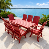 Poly-Luxe Modern Dining Set for 8 with 6' Table