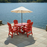 Poly-Luxe Dining Set for 4 with 4' Trestle Table