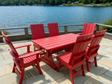Poly-Luxe Modern Dining Set for 6 with 5' Table