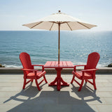 Poly-Luxe Dining Set for 2 with Pedestal Table