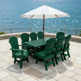 Poly-Luxe Dining Set for 8 with 6' Trestle Table