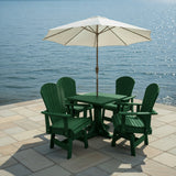 Poly-Luxe Dining Set for 4 with Pedestal Table