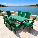 Poly-Luxe Modern Dining Set for 8 with 6' Table