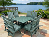 Poly-Luxe Modern Dining Set for 8 with Pedestal Table