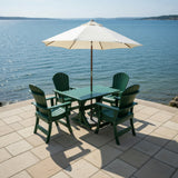 Poly-Luxe Dining Set for 4 with 4' Trestle Table