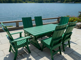 Poly-Luxe Modern Dining Set for 6 with 6' Table
