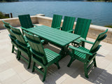 Poly-Luxe Modern Dining Set for 8 with 6' Table