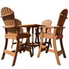 Poly-Luxe Recycled Plastic Bar Height Bistro Set for 4 with 30" Pedestal Table