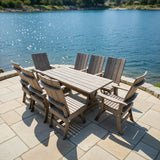 Poly-Luxe Modern Dining Set for 8 with 6' Table