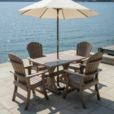 Poly-Luxe Dining Set for 4 with 4' Trestle Table
