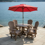 Poly-Luxe Dining Set for 4 with Pedestal Table