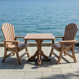 Poly-Luxe Dining Set for 2 with Pedestal Table