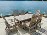 Poly-Luxe Modern Dining Set for 6 with 5' Table