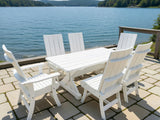 Poly-Luxe Modern Dining Set for 6 with 5' Table