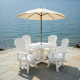 Poly-Luxe Dining Set for 4 with Pedestal Table