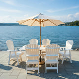 Poly-Luxe Dining Set for 6 with 6' Trestle Table