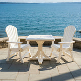 Poly-Luxe Dining Set for 2 with Pedestal Table