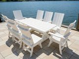 Poly-Luxe Modern Dining Set for 8 with 6' Table