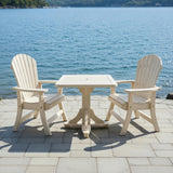 Poly-Luxe Dining Set for 2 with Pedestal Table