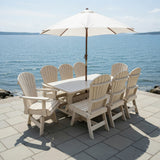 Poly-Luxe Dining Set for 8 with 6' Trestle Table