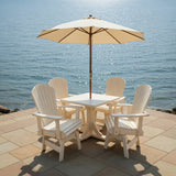 Poly-Luxe Dining Set for 4 with Pedestal Table